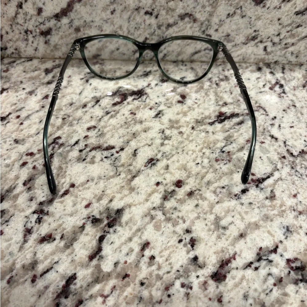 Chanel Green Fur Women’s Eyeglass Frames that need fixing, selling as is #3342